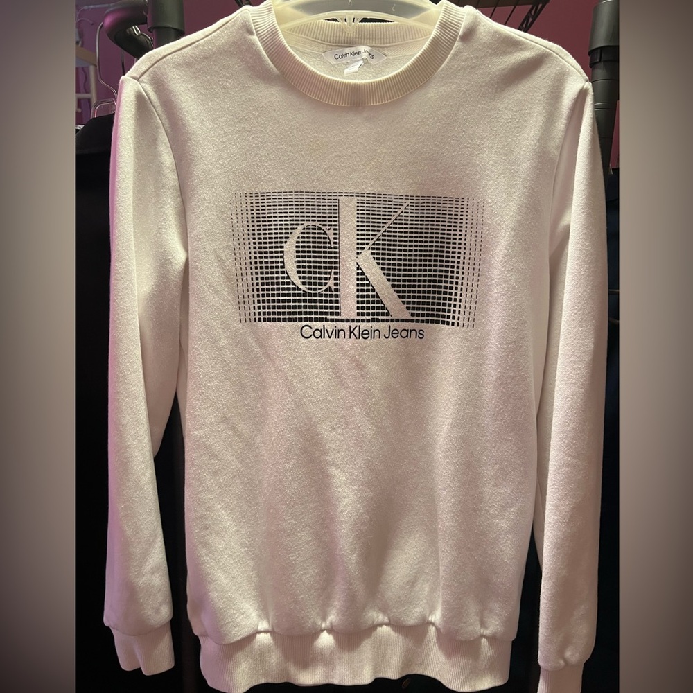 Calvin Klein Jeans White Crewneck Sweater
